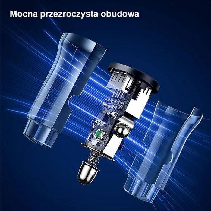 USAMS C31 Car Charger 3A 2xUSB-A Fast Charge niebieski/blue CC162CC02