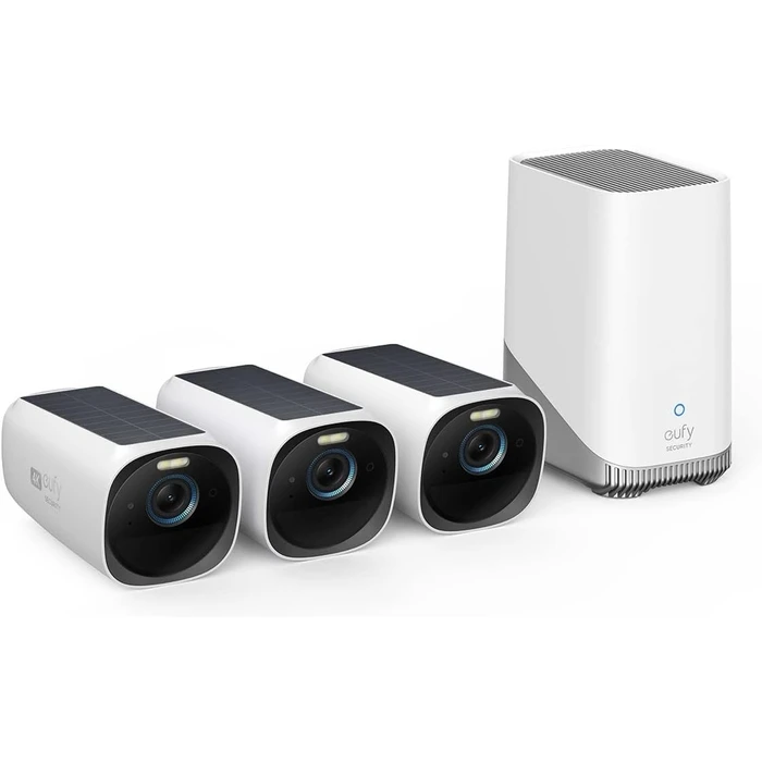 Σύστημα Παρακολούθησης Anker Wi-Fi Battery Solar EufyCam 3 Kit 3+1 4K With Homebase 3