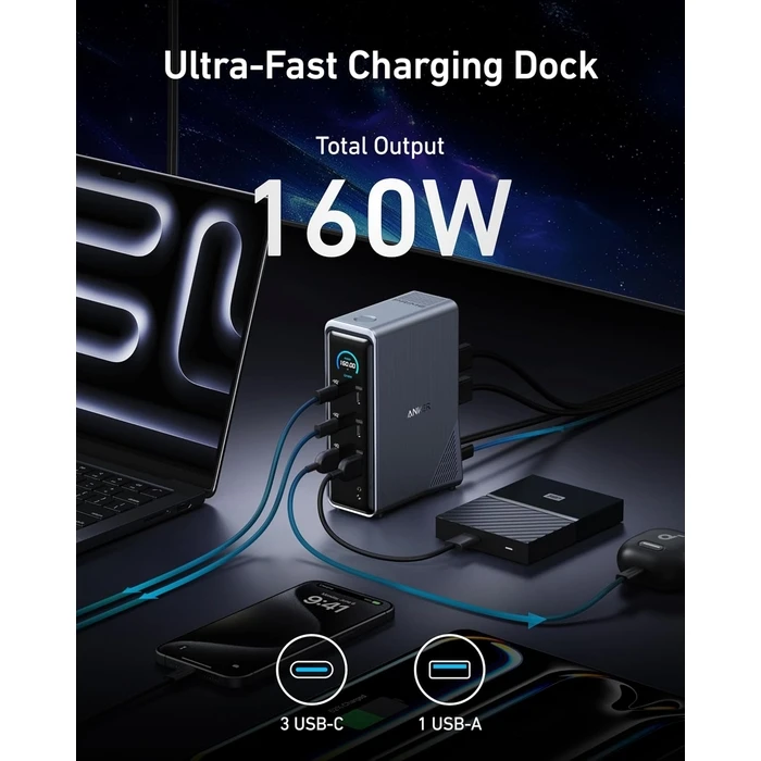 Docking Station Anker 14 Ports with 160W Max Output, 10Gbps