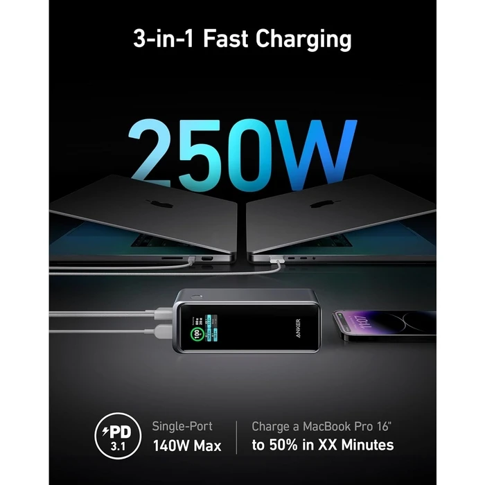 Powerbank Anker Prime 27,650mAh 3-Port 250W