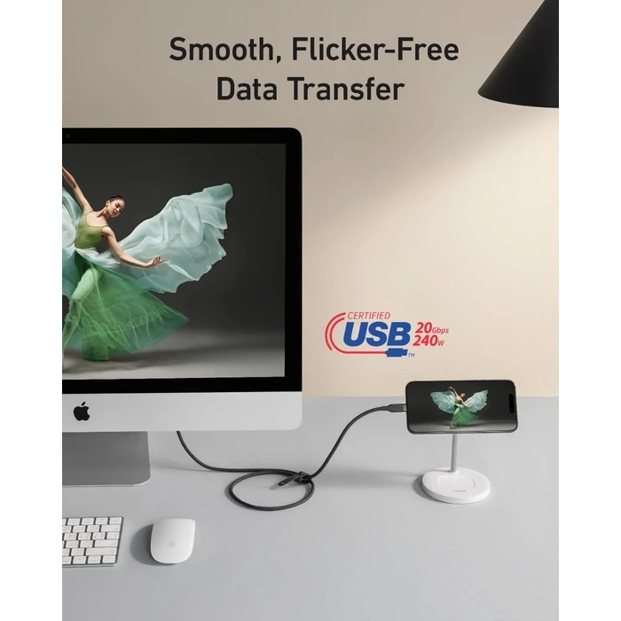 Καλώδιο USB-C Anker to USB-C USB4 20Gbps, 240W, 0.9m Black