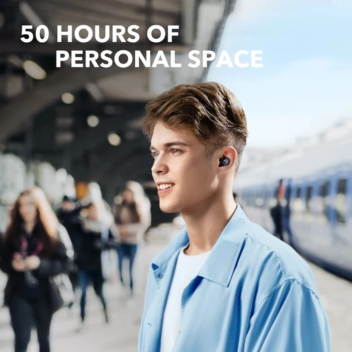 Bluetooth Headset Anker Soundcore Space A40 TWS, Active Noise Cancelling, 50H Playtime, Black