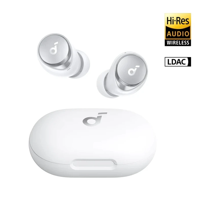Bluetooth Headset Anker Soundcore Space A40 TWS, Active Noise Cancelling, 50H Playtime, White