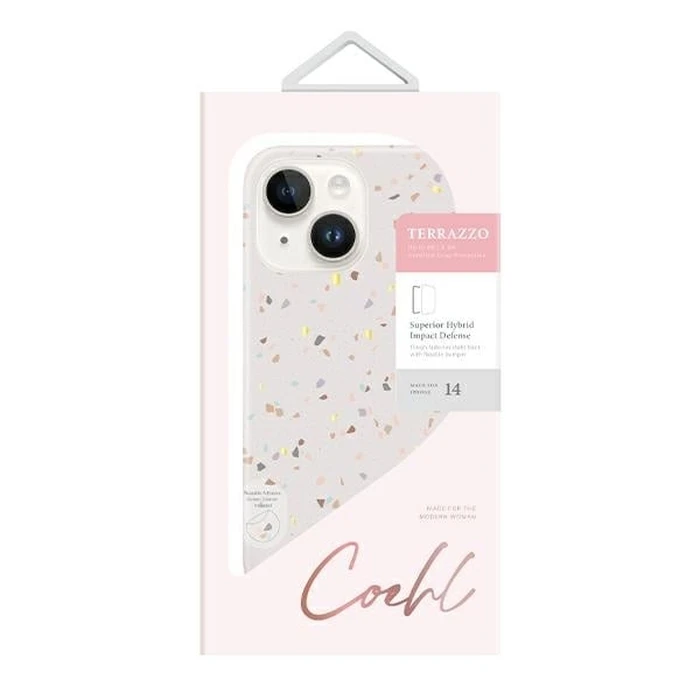 UNIQ Coehl Terrazzo Apple iPhone 14 piaskowy/sandstone