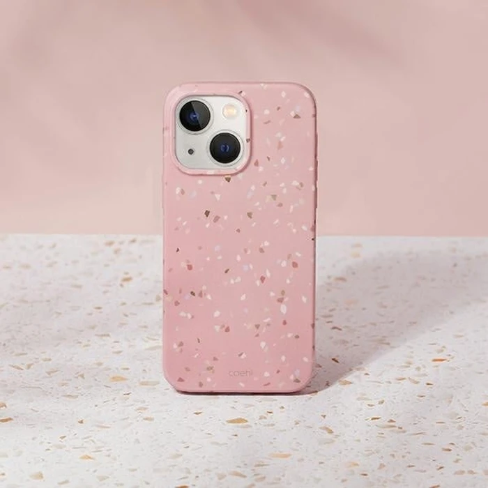 UNIQ Coehl Terrazzo Apple iPhone 14 różowy/coral pink