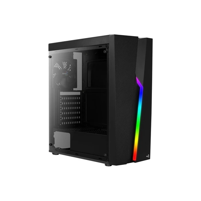 Aerocool Bolt Gaming Midi Tower Κουτί Υπολογιστή με Πλαϊνό Παράθυρο και RGB Φωτισμό - Μαύρο