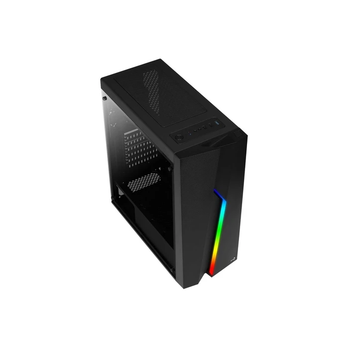 Aerocool Bolt Gaming Midi Tower Κουτί Υπολογιστή με Πλαϊνό Παράθυρο και RGB Φωτισμό - Μαύρο