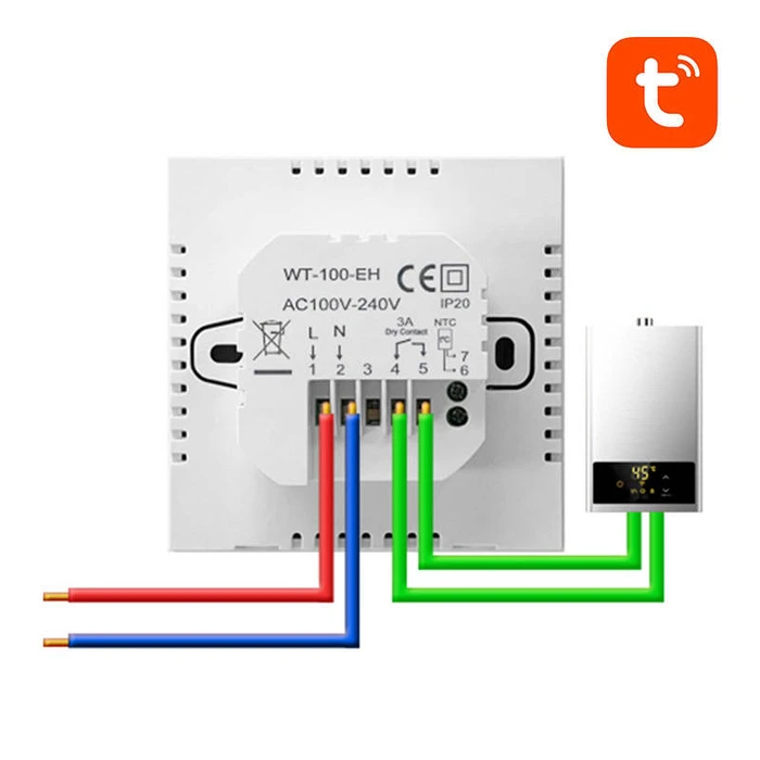 Θερμοστατική Κεφαλή Smart Boiler Avatto ZWT100 3A Zigbee Tuya