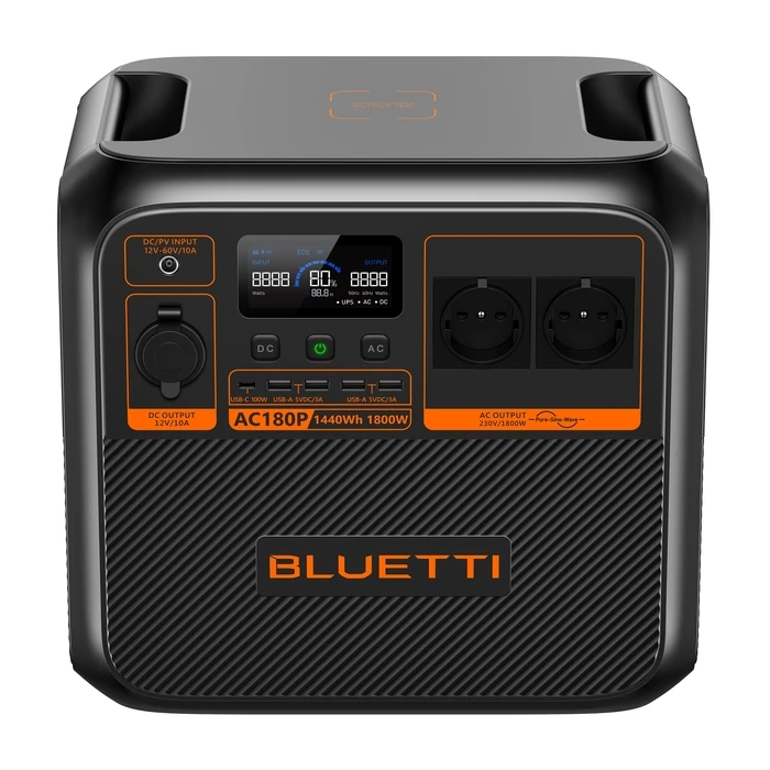 Power Station Bluetti Premium AC180P Solar Expandable, 1800W AC Outlet 1440Wh