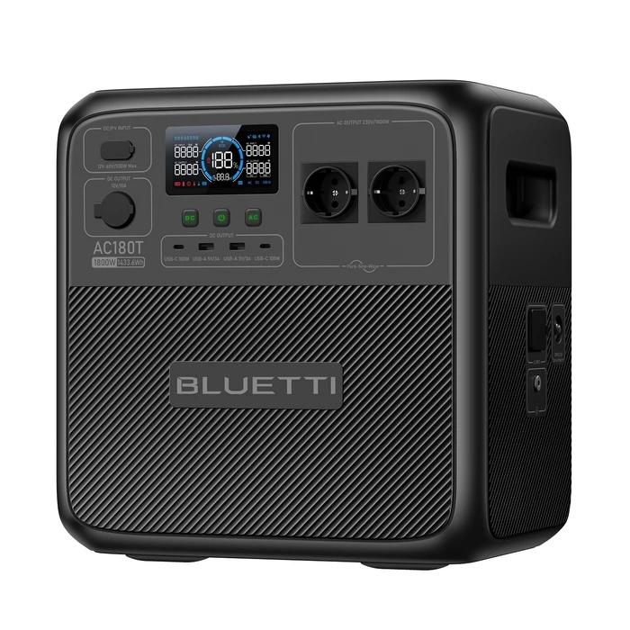 Power Station Bluetti AC180T with Swappable Battery, 1800W AC Outlet 1433Wh