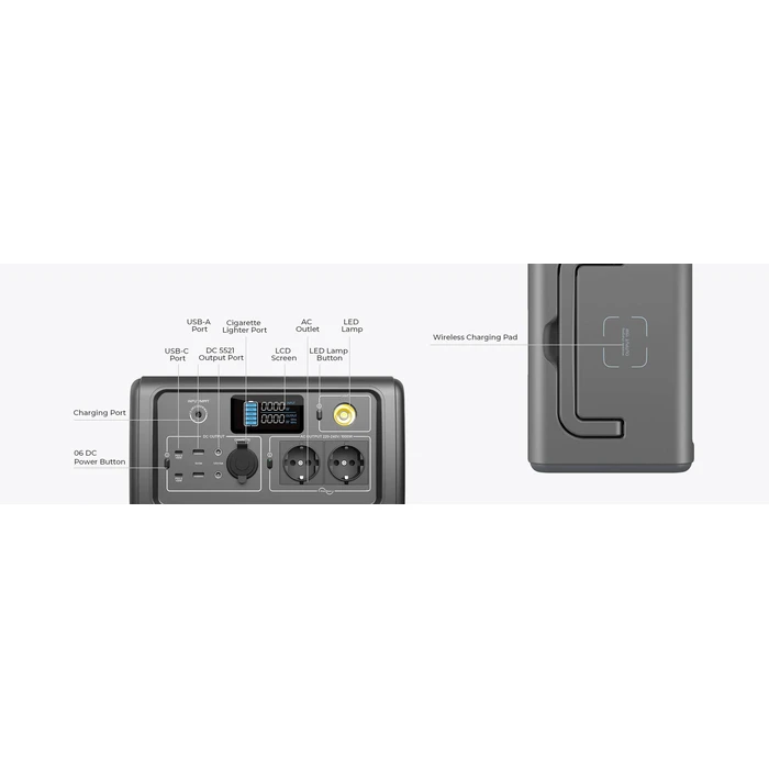 Power Station Bluetti EB70, 1000W AC Outlet 716Wh