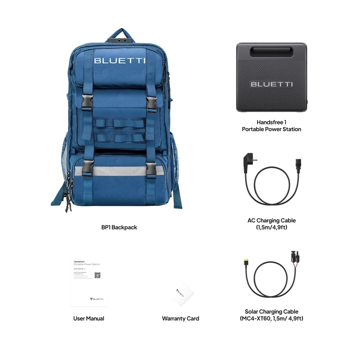 Power Station Bluetti Handsfree 1 Portable Backpack, 300W AC Outlet 268.8Wh