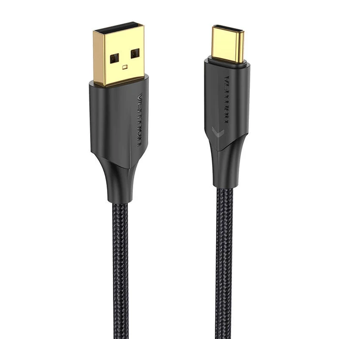 Καλώδιο USB to USB-C Charging 2.0 Vention CTFBF LED 3A 1m (black)