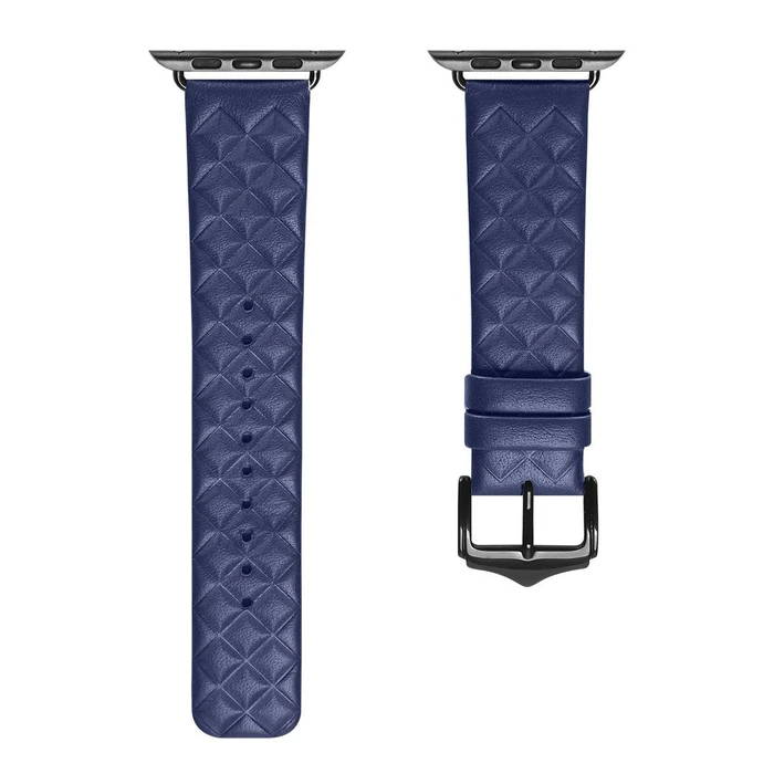 Dux Ducis Leather Strap for Apple Watch 4/5/6/7/8/9/SE/10 40/41/42mm blue (England Version)