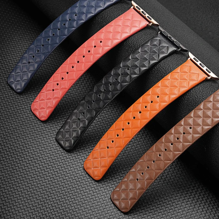 Dux Ducis Leather Strap for Apple Watch 4/5/6/7/8/9/SE/10 40/41/42mm blue (England Version)