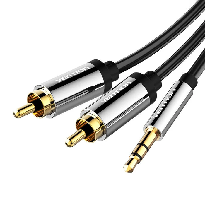 Καλώδιο Ήχου Vention 3.5mm Male to 2x RCA Male 1.5m BCFBG Black