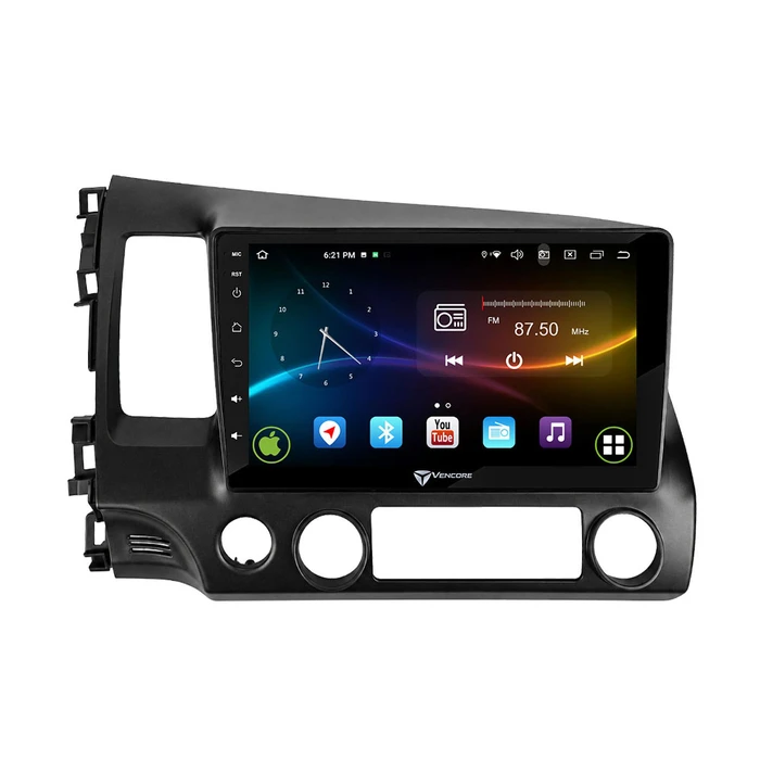 VenCore 3236-10008-0242B - Οθόνη Multimedia Android 15 10.1" για Honda Civic 2006-2011 - Μαύρη