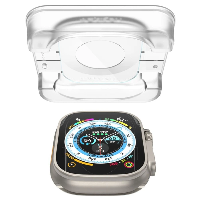 Tempered glass Spigen GLAS.tR ez Fit Apple Watch Ultra 1 / 2 / 3 49mm Clear [2 PACK]