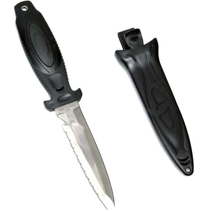 Velco Diving Knife  Total Length 25.5 cm, Blade 12.4 x 2.8 cm (SKU 274-1566)