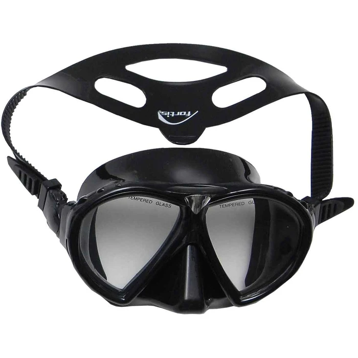 Fortis Adult Silicone Diving Mask - Black