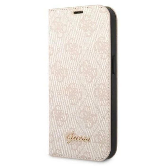 Guess GUBKP14LHG4SHP Apple iPhone 14 Pro pink book 4G Vintage Gold Logo