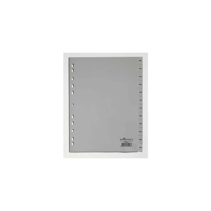 DURABLE Μηνιαίο διαχωριστικό A4 Dez.-Jan. 12 τμχ, γκρι