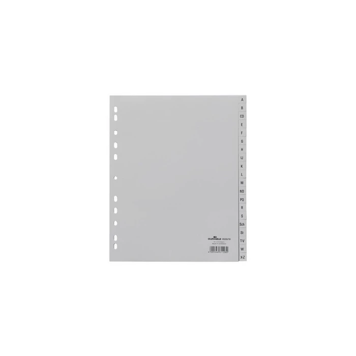 DURABLE Ευρετήριο A–Z A4 20 τεμ., υπερπλάσιο, γκρι (MPN: 652010)