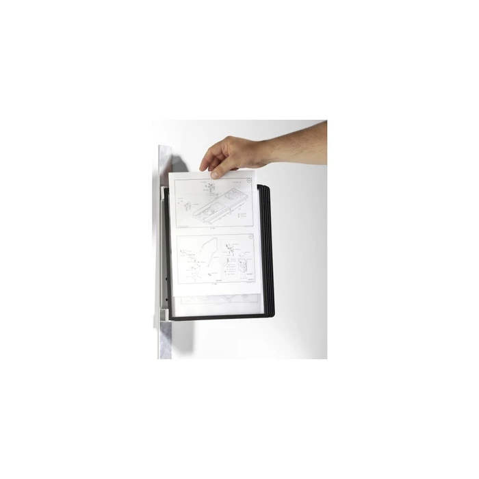 DURABLE Vario Magnet Wall 5 - Τοίχ. στήριγμα με 5 SHERPA Sichttafeln A4 (μαύρο)