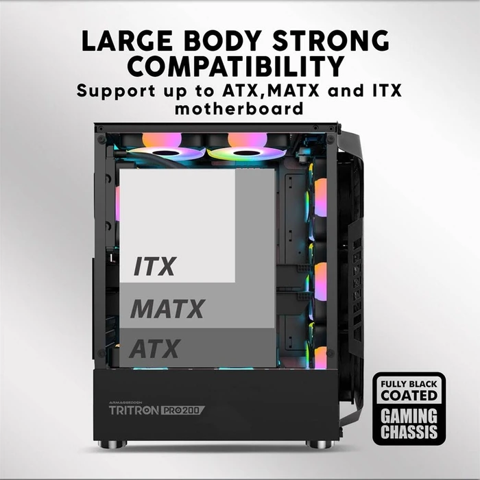 Κουτί Η/Υ Armaggeddon With 4 Argb Fans Tritron Pro 200 White