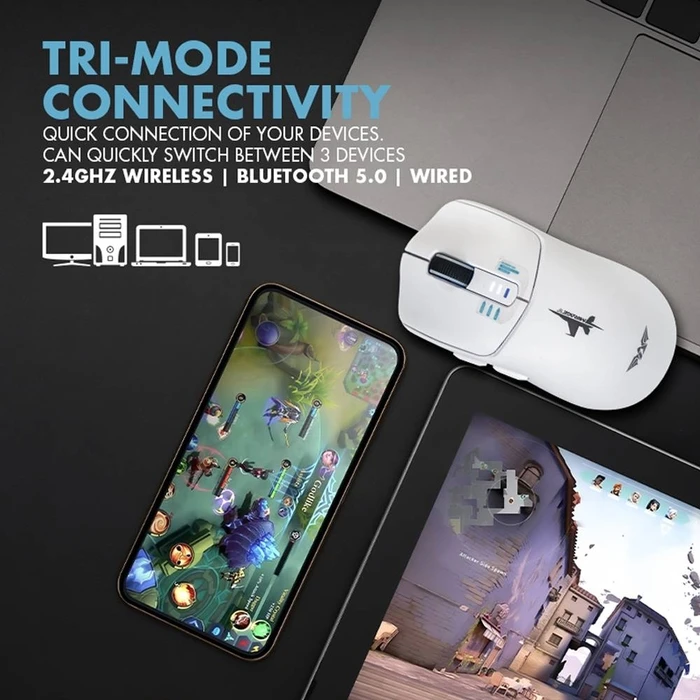 Gaming Ποντίκι Armaggeddon 3-Mode Mirage V White