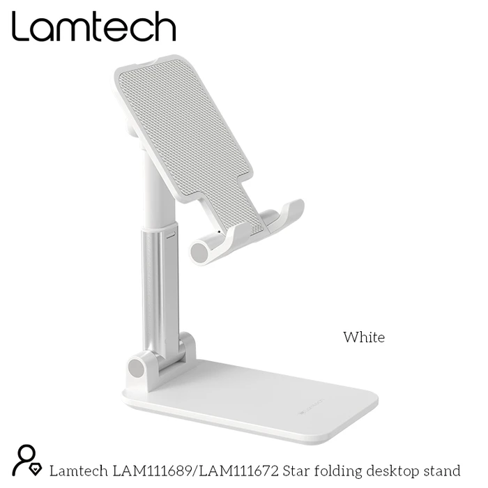 Βάση Tablet Lamtech 2IN1 FOLDING Desktop and Smartphones WHITE