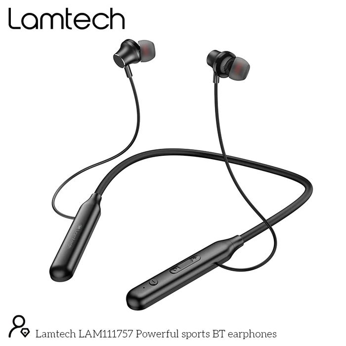Bluetooth Handsfree Lamtech POWERFUL SPORTS Black