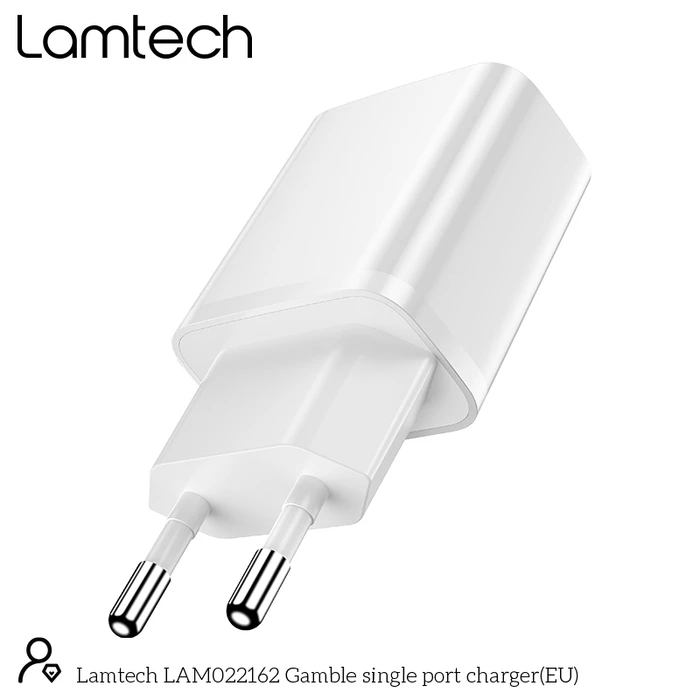 Φορτιστής Πρίζας Lamtech USB Travel Charger 2,1A WHITE