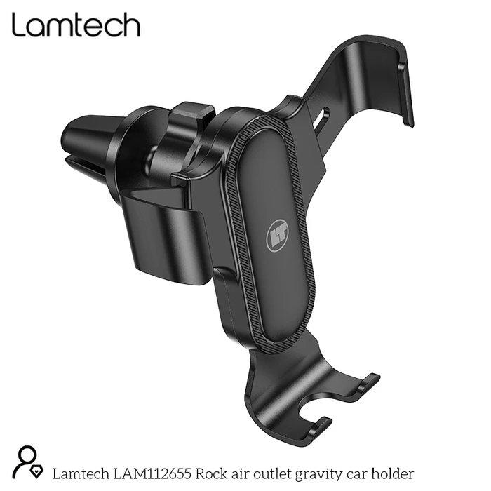Βάση Κινητού Αυτοκινήτου Lamtech ROCK AIR OUTLET IN-CAR Black