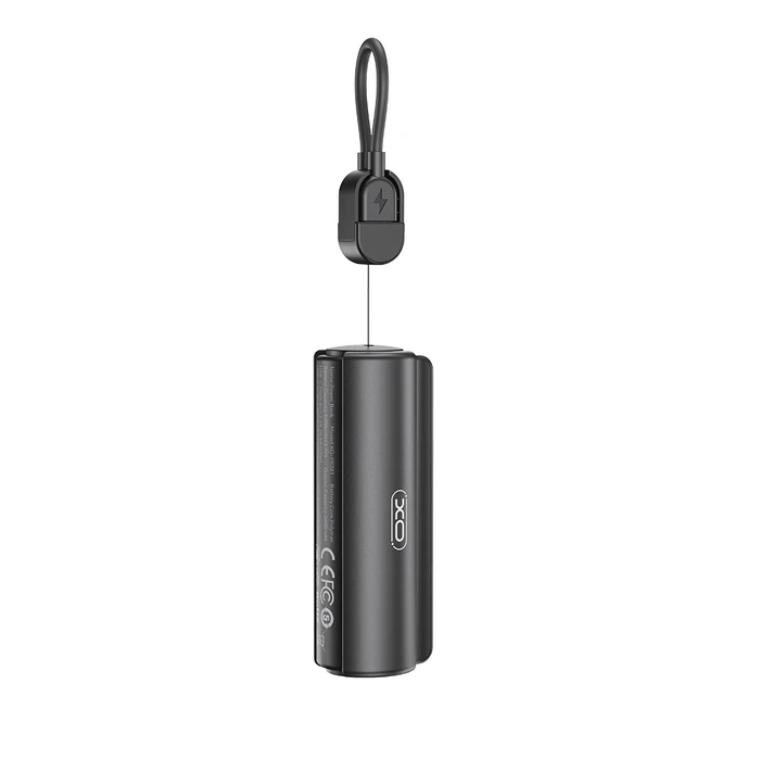 XO Powerbank PR281 Mini Powerbank 5000mAh with Built in Flashlight and Charging Cable