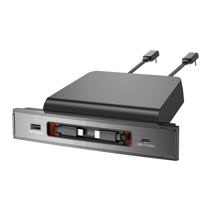 USB Hub Αυτοκινήτου XO NB285 με Αναδιπλούμενα Καλώδια 4-in-1