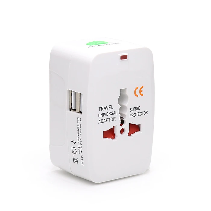 Lamtech LAM073050 Αντάπτορας Ταξιδίου Universal με 2 Θύρες USB