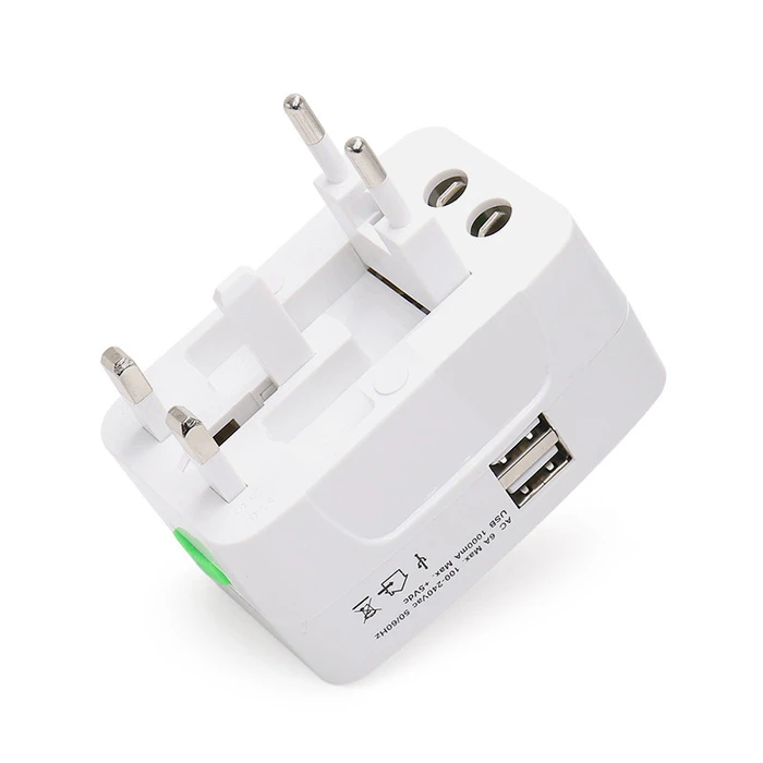 Lamtech LAM073050 Αντάπτορας Ταξιδίου Universal με 2 Θύρες USB