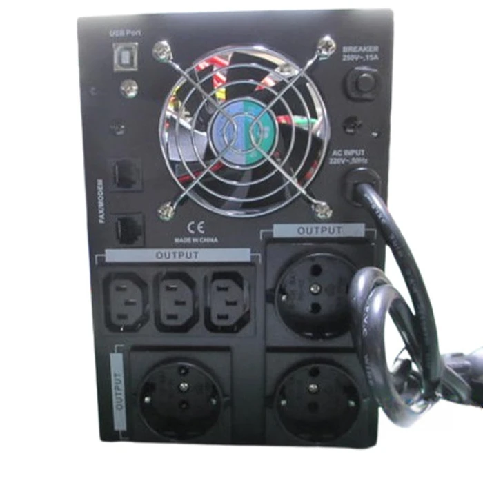 UPS Lamtech with AVR AND LCD DISPLAY 3000VA, 4x12V/9AH, 3xSCHUKO, 3xIEC, USB & RJ45 PORT