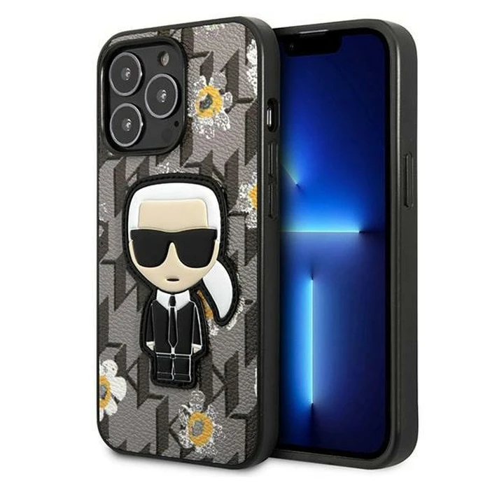 Karl Lagerfeld KLHCP13LPMNFIK1 Apple iPhone 13 Pro grey Flower Ikonik Karl