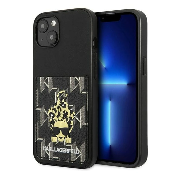 Karl Lagerfeld KLHCP13MCANCNK Apple iPhone 13 hardcase black Karlimals Cardslot