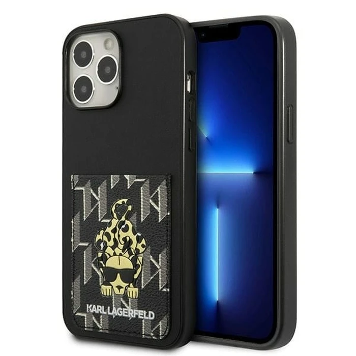 Karl Lagerfeld KLHCP13XCANCNK Apple iPhone 13 Pro Max hardcase black Karlimals Cardslot