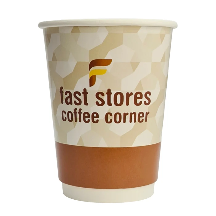 FAST STORES COFFEE CORNER Paper Coffee Cups 16oz Without Lid 20pcs