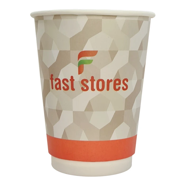 FAST STORES Paper Coffee Cups 16oz Without Lid 20pcs