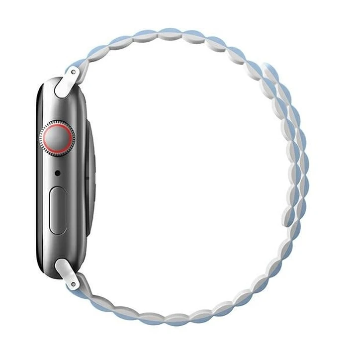 UNIQ Revix strap Apple Watch 4/5/6/7/SE/8/9/Ultra 44/45/49mm Reversible Magnetic white-blue