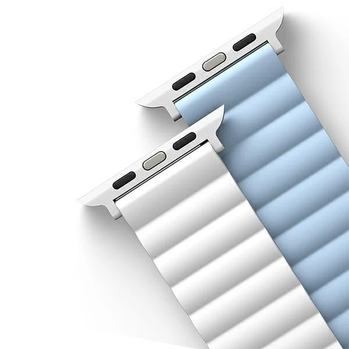 UNIQ Revix strap Apple Watch 4/5/6/7/SE/8/9/Ultra 44/45/49mm Reversible Magnetic white-blue