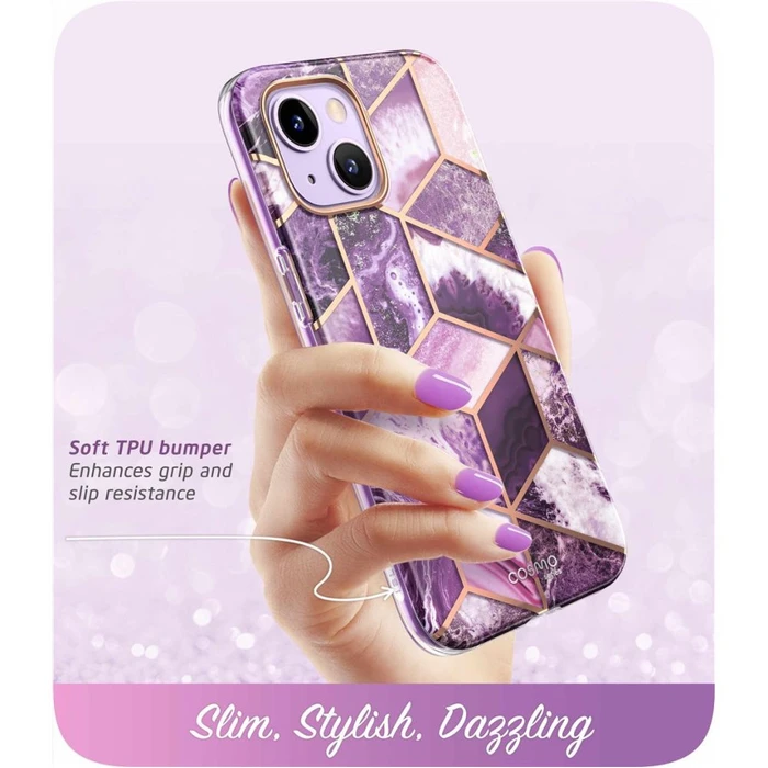 Supcase Cosmo Apple iPhone 14 Plus / 15 Plus Marble Purple