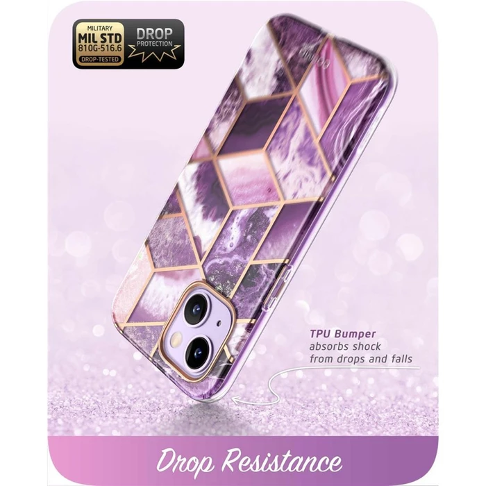 Supcase Cosmo Apple iPhone 14 Plus / 15 Plus Marble Purple