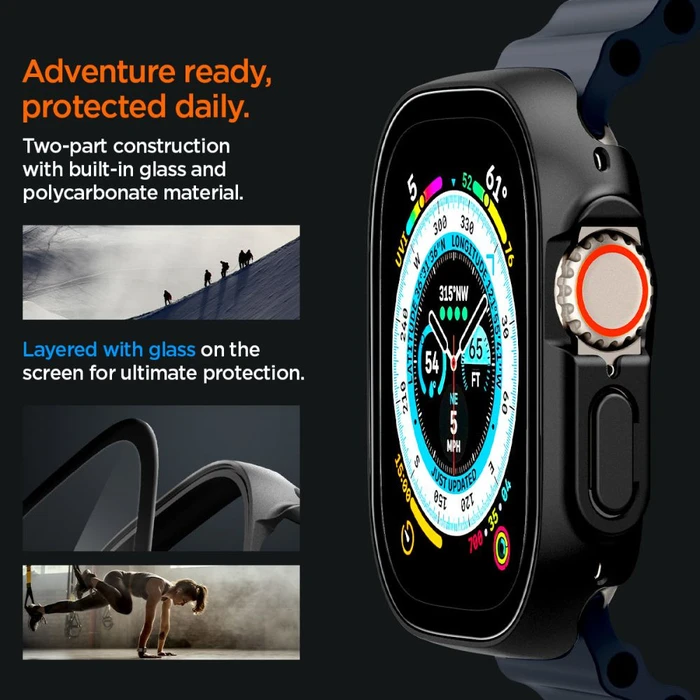 Case Spigen Thin Fit 360 Apple Watch Ultra 49mm Black