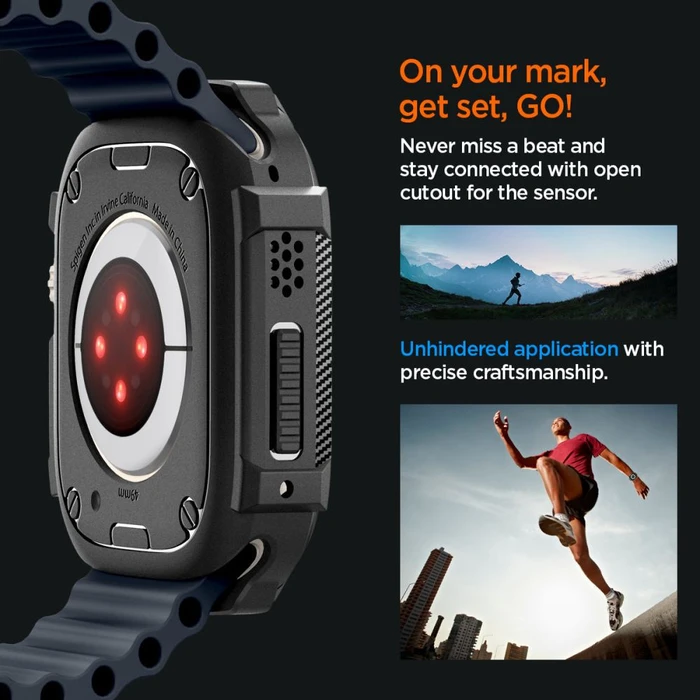 Case Spigen Rugged Armor Apple Watch Ultra 49mm Matte Black